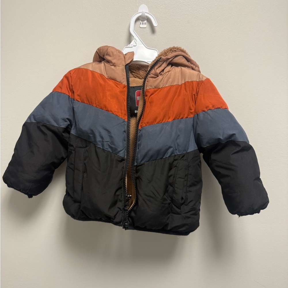 Swiss Tech Kids Puffer Jacket - Orange,‎ Gray, Black